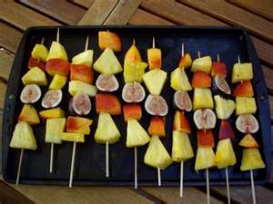 grilled fruit kebabs with honey and cinnamon - gordon ramsay recipe