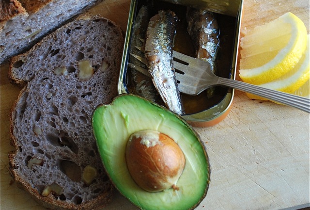 mashed avocado and sardine toast - rachael ray recipe