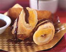 mango and banana spring rollss - rachael ray recipe