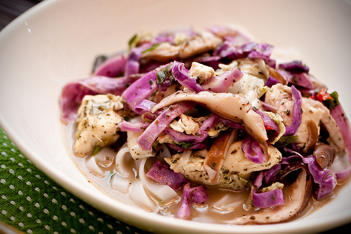 coconut chicken stir-fry over rice noodles - gordon ramsay recipe